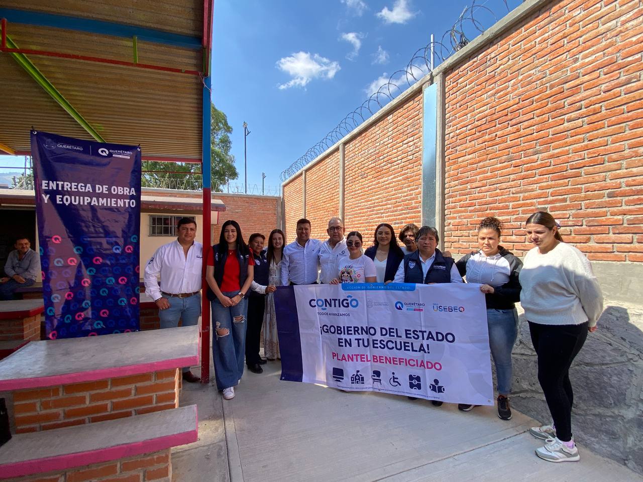 ENTREGA IFEQ BARDA PERIMETRAL EN PREESCOLAR DE HUIMILPAN