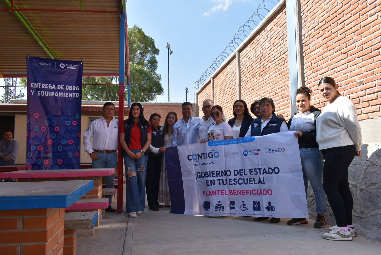 ENTREGA JAIRO MORALES NUEVA BARDA PERIMETRALEN EL PREESCOLAR “DR. EMILIO BEHERING” EN HUIMILPAN