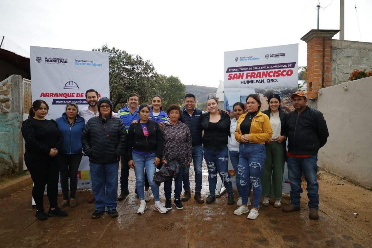 NI LA LLUVIA DETUVO EL ARRANQUE DE LA OBRA NÚMERO 28 EN HUIMILPAN