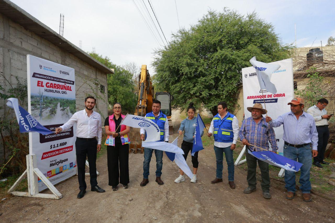 ARRANCA JAIRO MORALES, OBRA DE URBANIZACIÓN EN EL GARRUÑAL, HUIMILPAN