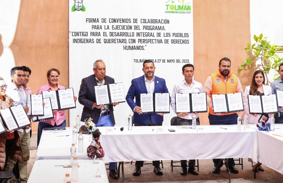FIRMAN AUTORIDADES CONVENIOS EN BENEFICIO DE PUEBLOS ORIGINARIOS