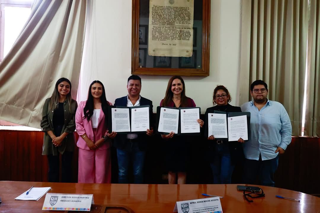JAIRO MORALES FIRMA CONVENIO CON LA SECRETARÍA DE LA MUJER PARA FORTALECER EL APOYO A LAS MUJERES DE HUIMILPAN