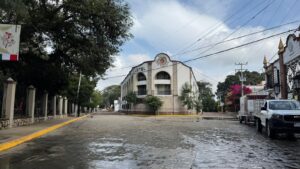 EL AGUA A CEDIDO EN EL PARQUE LA PILA EN EL MUNICIPIO DE TEQUISQUIAPAN