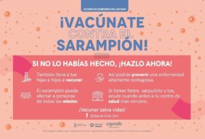 FORTALECE SESA QUERÉTARO LA VIGILANCIA EPIDEMIOLÓGICA Y LA VACUNACIÓN CONTRA EL SARAMPIÓN