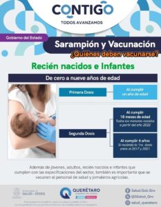 REFUERZA SESA ACCIONES DE VIGILANCIA Y VACUNACIÓN CONTRA SARAMPIÓN EN QUERÉTARO