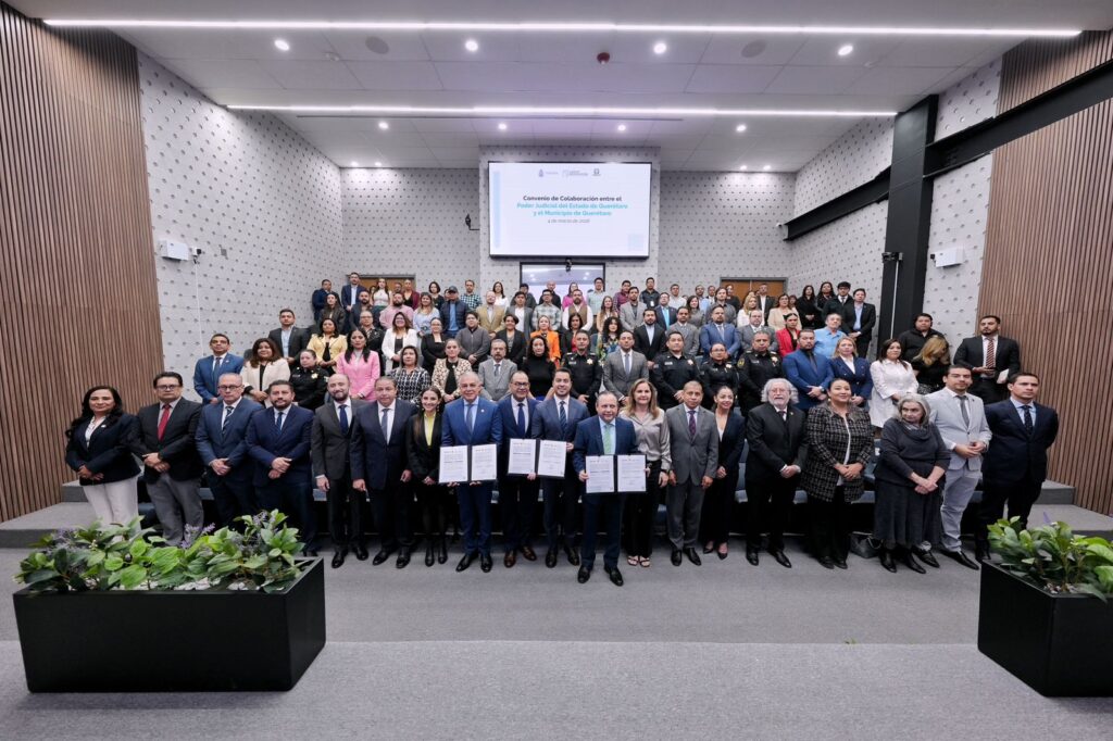 FIRMA FELIFER MACÍAS CONVENIO CON EL PODER JUDICIAL DEL ESTADO DE QUERÉTARO PARA AGILIZAR MEDIDAS DE PROTECCIÓN URGENTES
