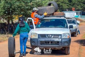 CONTINÚAN CON ÉXITO LAS JORNADAS DE DESCACHARRIZACIÓN EN LANDA DE MATAMOROS; CIUDADANÍA Y GOBIERNO SUMAN ESFUERZOS POR LA SALUD