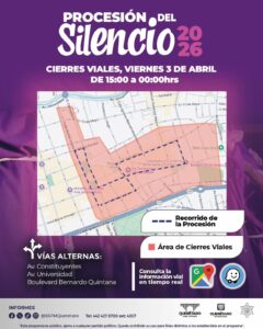 ⚠️ ATENCIÓN, CIERRES VIALES POR LA PROCESIÓN DEL SILENCIO 2026