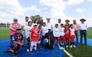 UAQ Y MUNICIPIO DE EL MARQUÉS ENTREGAN 1ª ETAPA DE LA UNIDAD DEPORTIVA EN AMAZCALA
