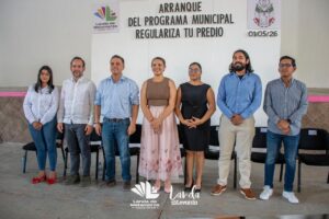 EN COMPAÑÍA DEL SECRETARIO ERIK GUDIÑO ARRANCA YUNI BENÍTEZ EL PROGRAMA “REGULARIZA TU PREDIO”