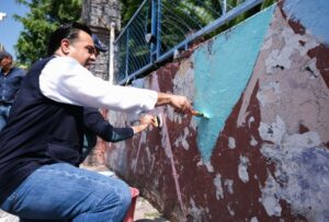 ENCABEZA LUIS NAVA TRABAJOS DE REHABILITACIÓN DE ESPACIOS PÚBLICOS EN EJIDO MODELO