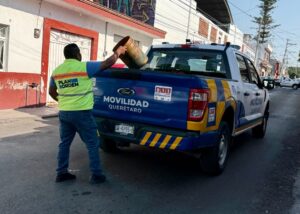 RETIRA MUNICIPIO DE QUERÉTARO DOS MIL 155 OBJETOS QUE OBSTRUYEN LA MOVILIDAD EN LA VÍA PÚBLICA