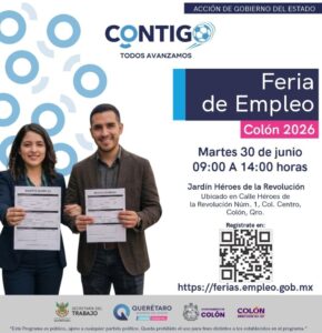 INVITA SECRETARÍA DEL TRABAJO A LA FERIA DE EMPLEO COLÓN 2026