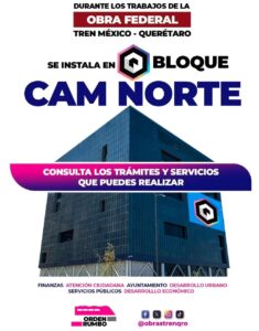 HABILITA MUNICIPIO INSTALACIONES DE BLOQUE COMO CENTRO DE ATENCIÓN MUNICIPAL ANTE OBRAS FEDERALES DEL TREN MÉXICO -QUERÉTARO