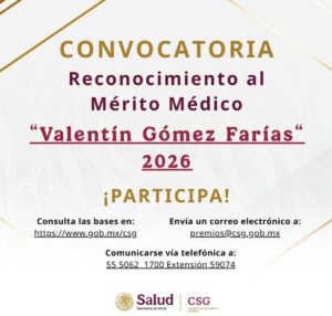 CONVOCA SESA A POSTULAR MÉDICAS Y MÉDICOS AL RECONOCIMIENTO AL MÉRITO MÉDICO 2026