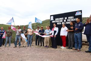 EN PEÑAMILLER SE INICIA EN LA COMUNIDAD DE MESA DEL TROJE PARA DAR ARRANQUE A LA OBRA