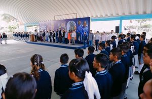 CHEPE GUERRERO SUPERVISA REGRESO A CLASES EN LA TELESECUNDARIA “RENTA LEDUC”, EN LOURDES