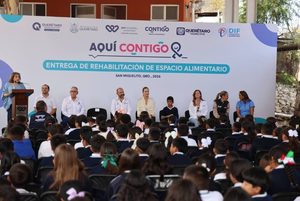ENTREGA SEDIF REHABILITACIÓN DEL AULA COCINA EN SAN MIGUELITO