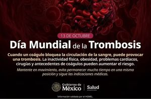 CONMEMORA SESA EL DÍA MUNDIAL DE LA TROMBOSIS Y PROMUEVE MEDIDAS DE PREVENCIÓN